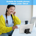 Pikkukuva 3 / 7: 2 kpl Taitettava Puhelinteline, Mini Tabletti Puhelinteline Monikulmainen Matkapuhelinpidike Kannettava Puhelinteline Mobiilipuhelimen Telakat Työpöydälle Kotiin Elokuvien Katseluun Black