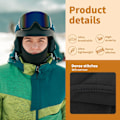 Pikkukuva 2 / 7: Balaclava-hiihtohuppu, UV-suoja miehille ja naisille, hiihtoon, lumilautailuun, moottoripyöräilyyn jne. Black One Size