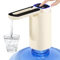 Automatisk vattenpumpsdispenser för 5-gallonflaskor, uppladdningsbar bärbar elektrisk vattenpump (vit)