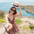 Miniatyrbillede 8 af 8: Dame Halm Panama Hat Fedora Strand Solhat Bred Skygge Halm Rulle op Hat UPF 50+ 1 Pc Short Brim: Beige G One Size