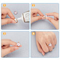 Miniatyrbilde 5 av 5: 40 stk. blanke ringer, justerbare fingerringinnstillinger i messing, gullringer for smykkelaging