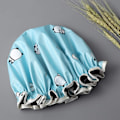 Miniatyrbilde 6 av 7: Caps, Tompig 2-pakker vanntette badehetter, elastisk bånd dusjhette vanntett for kvinner dusj spa (blå, grå) Blue,Grey, Grey 2 Count (Pack of 1)