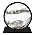 Miniatyrbillede 1 af 2: 3D Timeglas Dybhavs Sandscene Flydende Bevægelse Display Maleri Kviksand Billedramme Afslappende Skrivebordsdekoration (Sort, 7 tommer) 7 inches