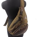 Miniatyrbild 4 av 8: Canvas Slängväska Ryggsäck Crossbody Axel Bröst Pack för Män Kvinnor Resor Utomhus Business Laptop Cykling Jakt Vandring Camping Ryggsäck Dagryggsäck #40coffee(canvas)