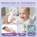 Miniatyrbillede 2 af 7: Berøringsfri pandetermometer til baby/barn/voksen, infrarød termometer, digital termometer med følsomme resultater og 32 sæt hukommelsesdata Purple