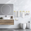 Miniatyrbilde 7 av 7: Gull håndkleholder veggmontert toalettpapirholder håndkleholdere for baderom og kjøkken rustfritt stål håndklestativ selvklebende kroker - 5 deler Gold