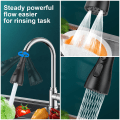 Miniatyrbillede 5 af 5: Sort-spray køkkenvaskhane 360 grader, 3 tilstande køkkenhane dyse med belufter, køkkenvask mixer tap roterende hanehoved, universel justering