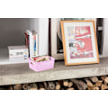 Miniatyrbild 3 av 8: Min stil rotting-effekt set med 4 små rektangulära förvaringskorgar för kök, vardagsrum, badrum, sovrum, tvättstuga - 4 liter - Rosa Pink 4 x 4L Small