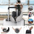 Miniatyrbilde 4 av 7: illow Memory Foam Nakkepute Lett Hurtig Pakke for Fly Tog Bil Nakkestøtte Pute for Reise Camping (Khaki) Khaki U Design Neck Pillow