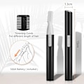 Miniatyrbillede 2 af 5: Sort - Elektrisk øjenbryns trimmer til kvinder, batteridrevet præcisionsansigtsbarbermaskine, trimmer ansigtshår, smertefri, skønhed elektrisk øjenbryns trimmer, Fac