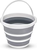 Collapsible Bucket - Large 10L Capacity Sturdy Foldable Silicone Water Bucket with Comfortable Grip Handle