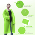 Miniatyrbilde 5 av 8: Bærbar regnfrakk, regnponcho vanntett med hetter og ermer, gjenbrukbar regnresistent poncho for camping, nødsituasjoner, reiser F  Fruit Green *2