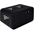 Pikkukuva 4 / 5: Osastoitu metalliaterimlaatikko, aterimien valutusastia 9 x 16 x 13,5 cm, pystysuora työkalujärjestäjä keittiön työtasolle ja pöydälle (musta)