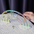 Miniatyrbild 2 av 7: Regnbågsfärgad Örhängeshållare med 74 Hål Display för Örhängen i Regnbågsfärger Smyckesställ Organiserare Hållare Plast Klar Akryl Örhänge Iridescent