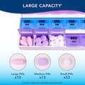 Miniatyrbild 3 av 5: Weekly Pill Organizer, 4 Times a Day Color Coded, Easy Open, Clear Lids