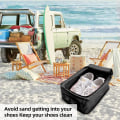 Miniatyrbild 5 av 7: 2-pack reseskoorganisatör, hopfällbar vattentät liten skopåse, förvaringsorganisatör med dragkedja, bärbar väska reseväska