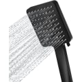 Miniatyrbillede 1 af 6: Brusehoved med højt tryk med 6 spraytilstande, Power Shower Head, Stor vandbesparende brusehoved sort Black Shower Head Silver Shower Head