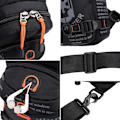 Miniatyrbillede 5 af 7: Nylon Taktisk Sling Bag Crossbody Rygsæk til Mænd Kvinder Udendørs Rejser Camping Skulder Bryst Tasker Dag Pakke Jagt Vandring Multi-Purpose Ca #30black(nylon)