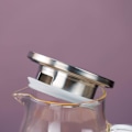 Miniatyrbillede 6 af 7: 1,5L glaskande med aftageligt låg, kande til varme og kolde drikkevarer i klart glas, nem at rengøre, borosilikatglaskande til te, cafe, citron A.1.5l A.1.5L