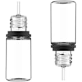 Miniatyrbild 5 av 8: V3 10ml PET Plast Enhörningsflaskor för vätskor - Tomma droppflaskor - 20x 10ml (Klar flaska med svart lock) Clear Bottle With Black Cap