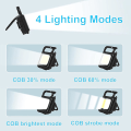 Miniatyrbillede 2 af 8: Genopladelig nøglering arbejdslys LED camping lanterne, 2 stk. Mini COB lommelygte, 7 lystilstande multifunktionel bærbar mini lommelygte til nødsituationer