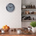 Miniatyrbild 7 av 7: Lås Batteridriven Tyst Icke-tickande Väggklocka 12 Tum Modern Kvarts Design Dekorativ Inomhus Kök Kontor Grå Grey 12 inch