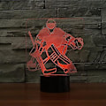 Miniatyrbillede 5 af 5: 3D Ishockey Målvogter Natlampe Berøringsbord Skrivebord Optisk Illusion Lamper 7 Farveskiftende Lys Hjem Fødselsdagsgave