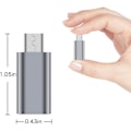 Miniatyrbillede 5 af 5: USB-C til Micro-USB-adapter, (4-pak) Type C Hun til Micro USB Han Konverteringsstik Understøtter Opladning Data Synkronisering (Grå)