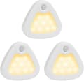 3-pack Super Bright LED Batteridrivna Trådlösa Rörelsesensorlampor med Magnetremsor/3M Tejp för Skåp, Hallar