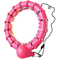 Pikkukuva 1 / 7: mart Hula Hoop -vanteet, painotettu Hula Hoop automaattisella pyörimisellä liukukytkimellä, irrotettavat solmut, koon säädettävä älykäs Hoola Hoop 360 automaattisella pyörimisellä Pink 27 Knots