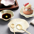 Miniatyrbild 2 av 8: Keramisk Skedstöd, Tepåshållare, Blomformigt Skedställ Köket, Såsfat, Sushi Sojasås Dippa Skål, Kaffestation Dekoration Kaffeaccessoarer White