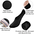Miniatyrbillede 3 af 6: Usynlige Sokker til Kvinder - Åndbare Mesh Anti-Slip Usynlige Sokker Is Silke Lav Snit Liner Ankel Korte Sokker til Damer Træningssko Loafers Sneakers Bådsko 3Black