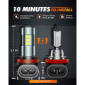 Pikkukuva 4 / 7: H11/H8/H16 LED-sumuvalot, 6000K Xenon White, 27 SMD-sirua, 360 asteen valaistus, ei-napaisuus, 2 kpl White H11/H8/H16