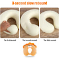 Miniatyrbilde 4 av 7: Pute Cartoon Dyre Nakkestøtte Pute 30 * 30cm Memory Foam Nakkepute U-formet Elastisk Barn Reisepute Bærbar U-formet Pude for J 30*30cm