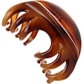 Miniatyrbilde 1 av 5: Sklisikre store krystallplast blekksprut klips hårklype banan klips for kvinner Light brown