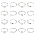 Miniatyrbillede 1 af 4: 40 stk. Justerbare Blank Ringe, Sølv Ringe Base Pad Messing Finger Ring Indstillinger Komponenter til Smykker Ring Cabochon Fremstilling Valentins Bryllupsgave