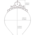Miniatyrbilde 3 av 5: Tiara, Rhinestone Krystall Perle Prinsesse Tiara, Hodebånd Tiara, Bryllupsgave Prinsesse, Tiaraer for Jenter, Prinsessekrone, Hårbånd, (Hjertekrone)