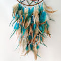 Miniatyrbilde 4 av 5: Drømmefanger Måne Drømmefangere for Soverom Brun&Blå Fjær Drømmefangere Dreamcatcher Ornamenter for Soverom Vegg Hengende Gaver