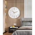 Miniatyrbild 7 av 7: ll Klocka Tyst & Stor Väggklocka för Vardagsrum Kontor Hem Kök Dekor Modern Stil & Lätt att Läsa Rosegold 12 inch
