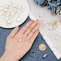 Miniatyrbillede 4 af 4: 40 stk. Justerbare Blank Ringe, Sølv Ringe Base Pad Messing Finger Ring Indstillinger Komponenter til Smykker Ring Cabochon Fremstilling Valentins Bryllupsgave