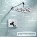 Miniatyrbillede 8 af 8: Regnbruserhoved, Voolan 12\" Stor Rund Højtryksbruserhoved Fremstillet af 304 Rustfrit Stål, Luksuriøst Moderne Look - Universal Væg- og Loftmontering Chrome 12 inch