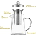 Miniatyrbillede 3 af 8: 500ML Borosilikat Glas Tekande, Løs Te Kander med Infuser, Firkantet Tekande med Si, Komfur Mikroovn Sikker Tekande til 2 Square Shape 500ML