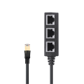 Pikkukuva 3 / 4: RJ45 Ethernet-liitäntäjakaja 1-3 pistorasiaa Internet-kaapeli Cat 5 6 7
