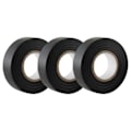 Miniatyrbillede 1 af 5: Sort eltape, 19 mm x 20 m, stærk selvklæbende PVC-isoleringstape til isolering, reparation og beskyttelse af elektriske ledninger, 3 ruller