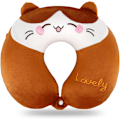 Miniatyrbilde 1 av 7: Pute Cartoon Dyre Nakkestøtte Pute 30 * 30cm Memory Foam Nakkepute U-formet Elastisk Barn Reisepute Bærbar U-formet Pude for I 30*30cm
