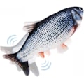 Miniatyrbild 1 av 8: Elektrisk floppy fisk katt leksak, rörlig katt kicker fisk leksak, 11\" realistisk flopping fisk hund leksak, plysch interaktiv katt leksak för inomhuskatter, wiggle fis Carp