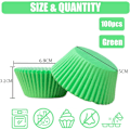 Pikkukuva 2 / 7: en Pienet paperikakkuvuoat Leivontakuppit, Rasvankestävät kakkuvuoat leivontaan, Mini Muffin Wrappers Cases Muffin Cups Cupcake Liner Bulk, Paperileivonta Green