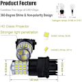 Miniatyrbillede 2 af 7: Nyeste 9-30V Super Bright Low Power 3157 4157 3057 3156 LED-pærer med projektorerstatning til baklys og baglygter til parkering Xenon White