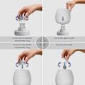 Miniatyrbillede 6 af 6: Touch Bedside Lampe - Moderne Lille Lampe til Soveværelse, Stue, Natbord, Skrivebord med Hvid Glas Skærm, Dæmpbar, Enkel Design, Gave