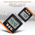 Miniatyrbillede 4 af 5: Digital Inclinometer 0-360 Digital Vinkel Elektronisk Inclinometer Vinkelmåler Boks Goniometer Tæller Magnetisk Base Måleværktøjer Orange